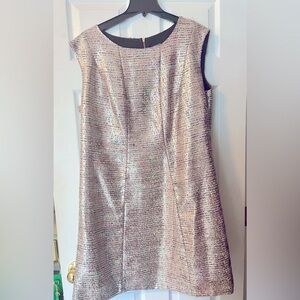 Tahari mini metallic cocktail dress